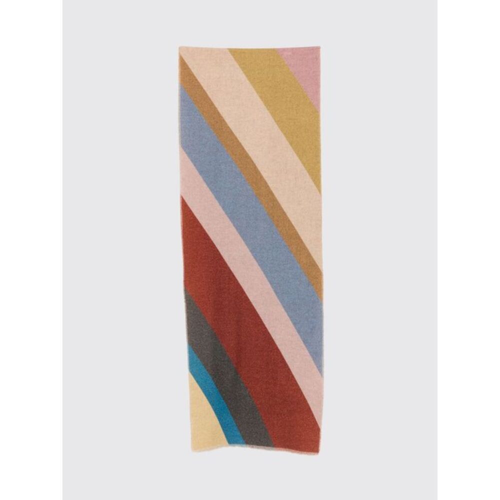Paul Smith Women Paul Smith Multicolour Stripe Cashmere Scarf With Fringed Edges